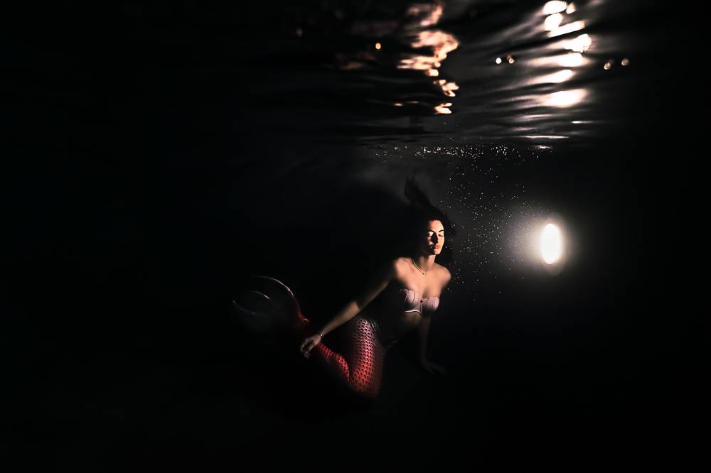 photographie aquatique en sirène